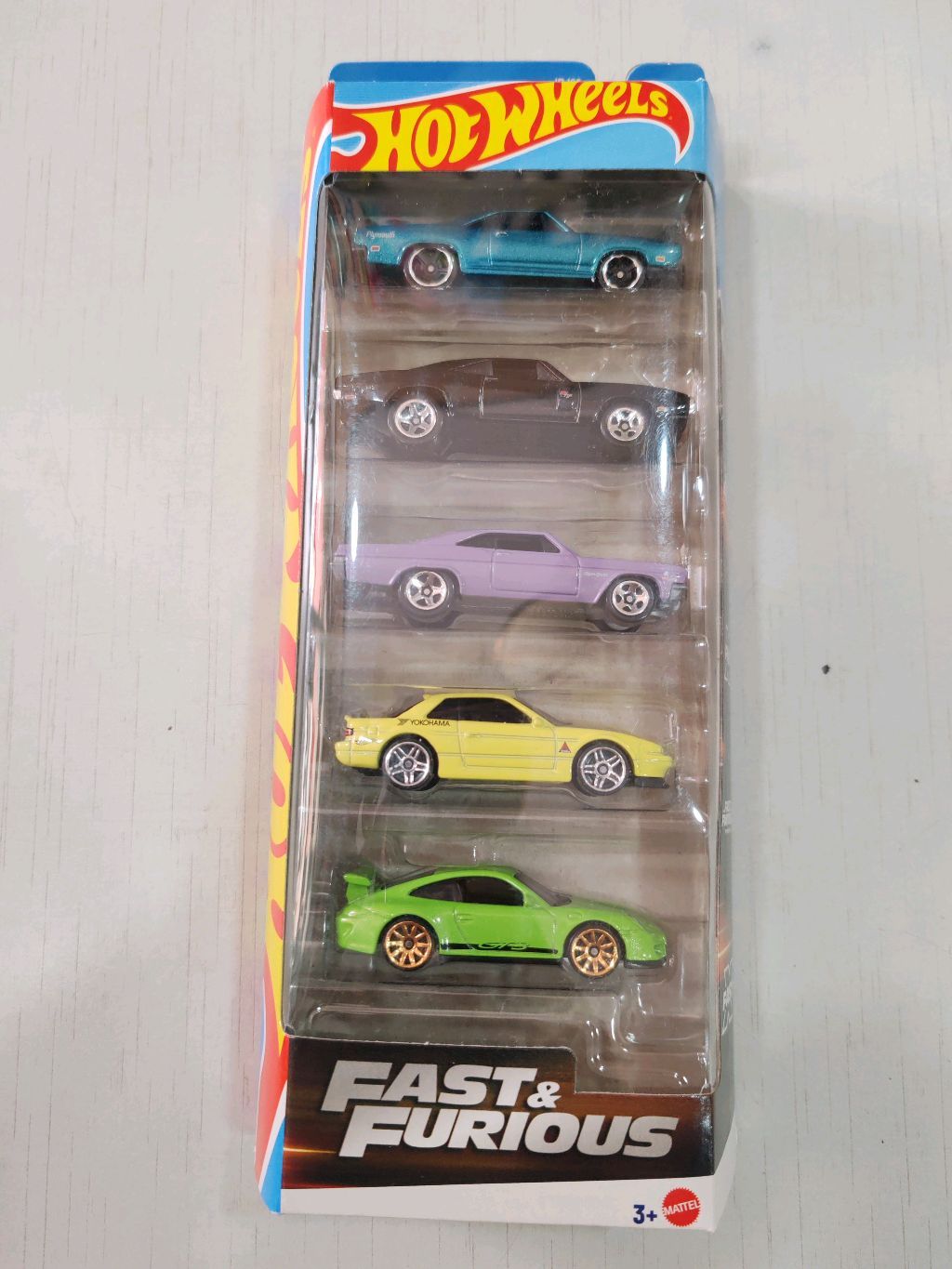 Fast & Furious Pack of 5 | 70 Dodge Charger RT | 1966 Chevrolet