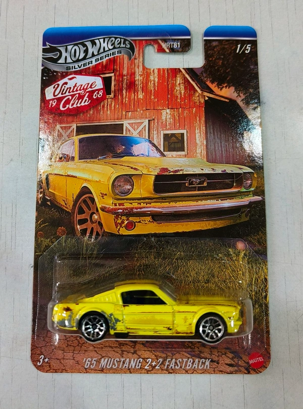 HOTWHEELS Hot Wheels SILVER SERIES | VINTAGE CLUB 1968 | SET OF 5 CARS | '65 MUSTANG 2+2 FASTBACK | SOOO FAST | MOD ROD | '71 PORSCHE 911 | VOLKSWAGEN "CLASSIC BUG" | HRT81