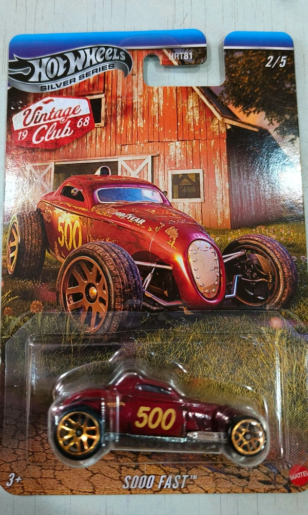 HOTWHEELS Hot Wheels SILVER SERIES | VINTAGE CLUB 1968 | SET OF 5 CARS | '65 MUSTANG 2+2 FASTBACK | SOOO FAST | MOD ROD | '71 PORSCHE 911 | VOLKSWAGEN "CLASSIC BUG" | HRT81