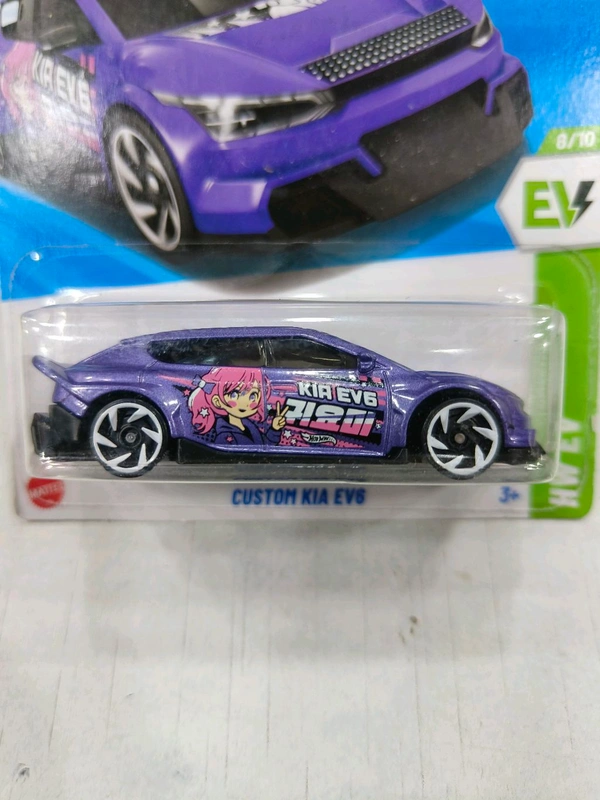 Hot Wheels CUSTOM KIA EV6 | HW EV | Metalflake PURPLE | IMPORTED | 120/250