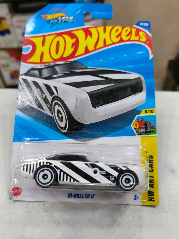 Hot Wheels HI-ROLLER II | HW ART CARS |WHITE/BLACK| IMPORTED |61/250