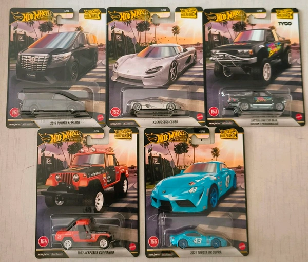 Hotwheels Premium 2026 | 2015 TOYOTA ALPHARD | KOENIGSEGG CC850 | DATSUN KING CAB BAJA CUSTOM | 1967 JEEPSTER COMMANDO | 2021 TOYOTA GR SUPRA | BOULEVARD | SET OF 5 CARS | GJT68
