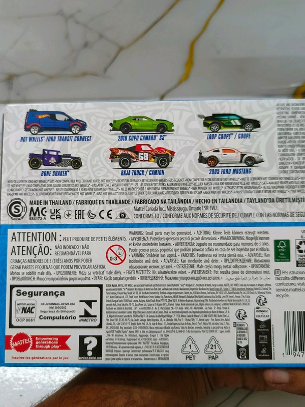 HOTWHEELS HOT WHEELS SILVER SERIES | LEGENDS TOUR SET OF 6 | Hot Wheels Ford Transit Connect | 2018 COPO Camaro SS | Loop Coupe | Bone Shaker | Baja Truck | 2005 Ford Mustang