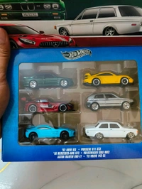 HOTWHEELS HOT WHEELS SILVER SERIES | SET OF 6 CARS | Volkswagen Golf MK2 | Porsche 911 GT3 | Aston Martin One-77 | '92 BMW M3 | '73 Volvo 142 GL | '16 Mercedes-AMG GT3