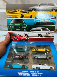 HOTWHEELS HOT WHEELS SILVER SERIES | SET OF 6 CARS | Volkswagen Golf MK2 | Porsche 911 GT3 | Aston Martin One-77 | '92 BMW M3 | '73 Volvo 142 GL | '16 Mercedes-AMG GT3