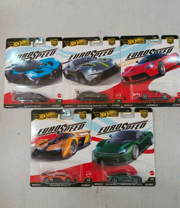 Hotwheels Premium 2026 | EURO SPEED | BUGATTI BOLIDE | ASTON MARTIN VANTAGE GTE | LAFERRARI | McLAREN SOLUS GT | AUTOMOBILI PININFARINA BATTISTA |  IMPORTED| SET OF 5 CARS | FPY86