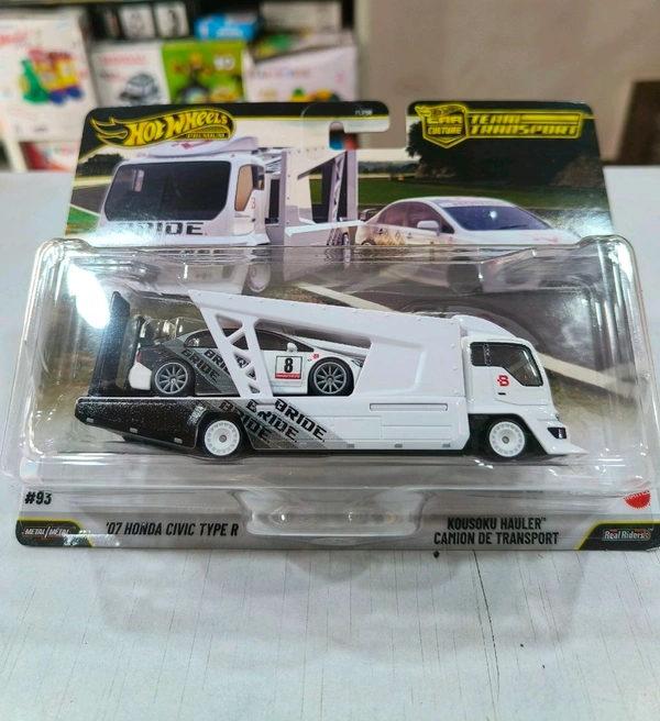 Hot Wheels Premium Team Transport | ’07 HONDA CIVIC TYPE R | KOUSOKU HAULER | Exclusive BRIDE Racing Livery | JDM Legend | FLF56