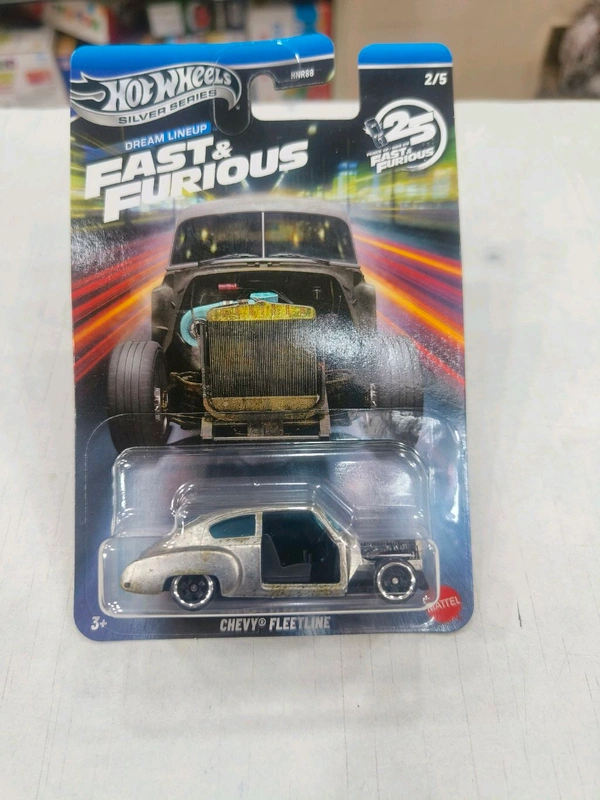 HOTWHEELS Hot Wheels SILVER SERIES | FAST & FURIOUS DREAM LINEUP | IMPORTED | SET OF 5 CARS | 1999 SUBARU IMPREZA WRX | CHEVY FLEETLINE | 1967 CUSTOM MUSTANG | 1969 CAMARO | 1999 NISSAN MAXIMA | HNR88