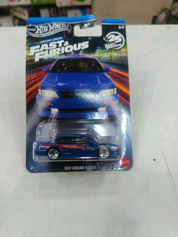 HOTWHEELS Hot Wheels SILVER SERIES | FAST & FURIOUS DREAM LINEUP | IMPORTED | SET OF 5 CARS | 1999 SUBARU IMPREZA WRX | CHEVY FLEETLINE | 1967 CUSTOM MUSTANG | 1969 CAMARO | 1999 NISSAN MAXIMA | HNR88