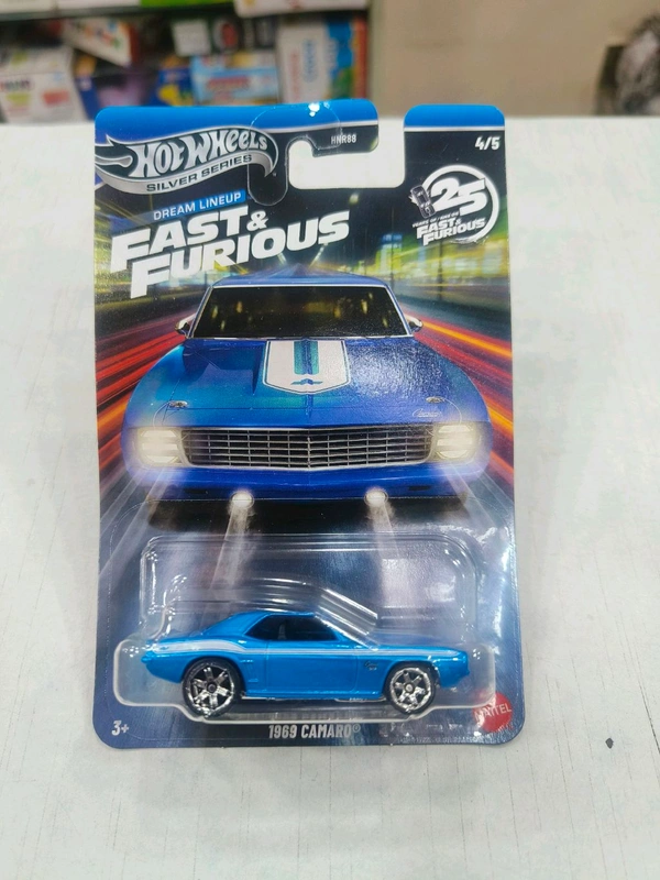 HOTWHEELS Hot Wheels SILVER SERIES | FAST & FURIOUS DREAM LINEUP | IMPORTED | SET OF 5 CARS | 1999 SUBARU IMPREZA WRX | CHEVY FLEETLINE | 1967 CUSTOM MUSTANG | 1969 CAMARO | 1999 NISSAN MAXIMA | HNR88