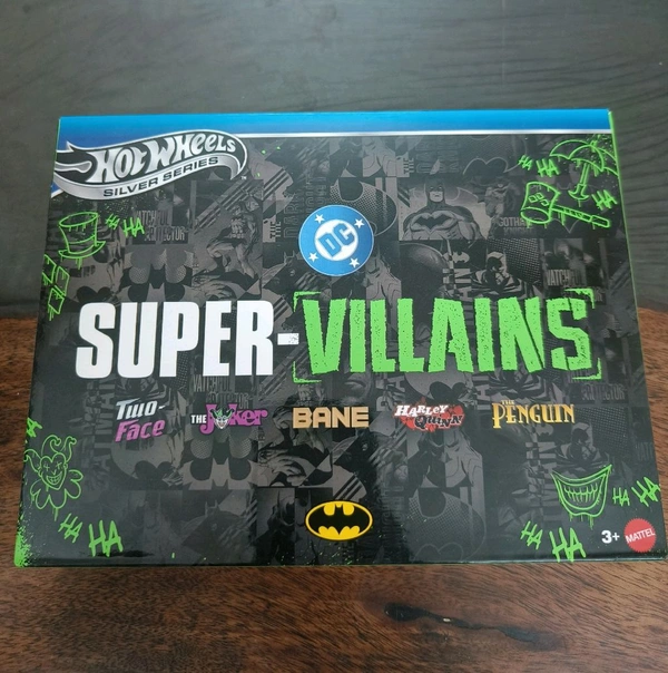 HOTWHEELS DC SUPER-VILLAINS SILVER SERIES | SET OF 5 CARS | Project Speeder | Aristo Rat | Solid Muscle | 70s Van | Tail Dragger