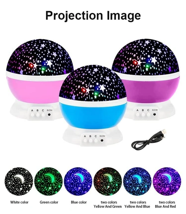 Master Rotating 360 Degree Moon Night Light Lamp (Multi Color,Pack of 1)