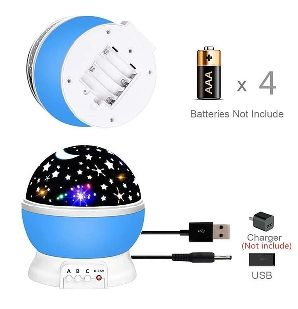 Master Rotating 360 Degree Moon Night Light Lamp (Multi Color,Pack of 1)
