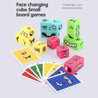 Emoji Cube face Change Game for Kids|Expressions Puzzles Toy with 16 Cube|36 Challenge Card, 18 Double Sided Answer Card, Face Changing Matching Blocks