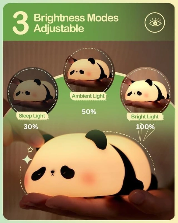 moody panda Silicone lamp Cute Rechargeable Sleeping Panda
