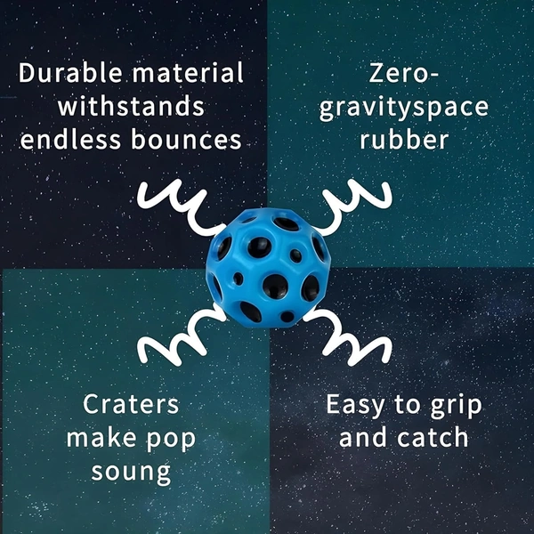 Super High Bouncing Ball, Super Hot Moon Ball and Space Balls for Kids and Adults,Improve Hand-Eye Coordination Bubble Ball Space Galaxy Bouncy Ball Easy to Grip (Multicolor, 2 Pack)