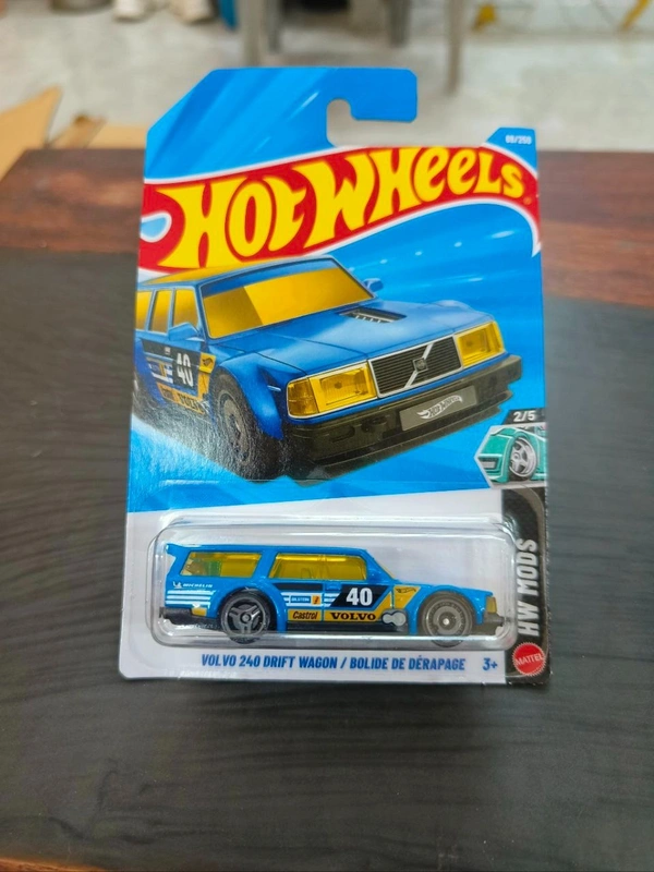 Hot Wheels Volvo 240 Drift Wagon | Hw Mods | Blue | IMPORTED | 69/250