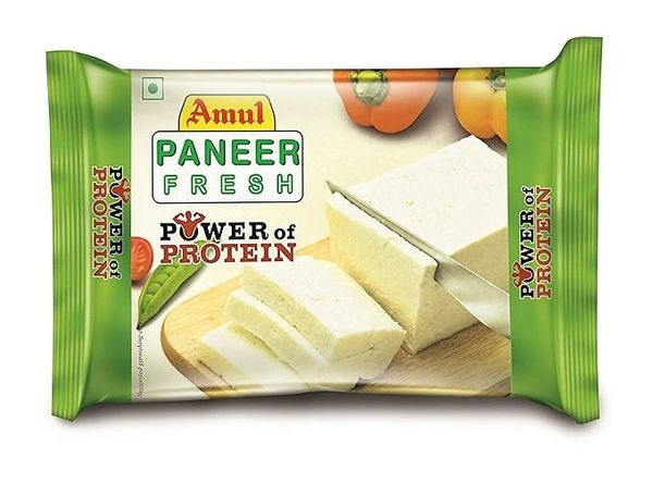 Amul Fresh Paneer Block Pouch, 200gm - 250gm