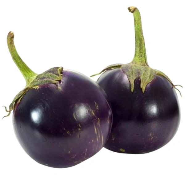 Round Brinjal गोल बैंगन - 1kg