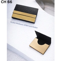 CH 66 Black/ Gold ATM Cardholder