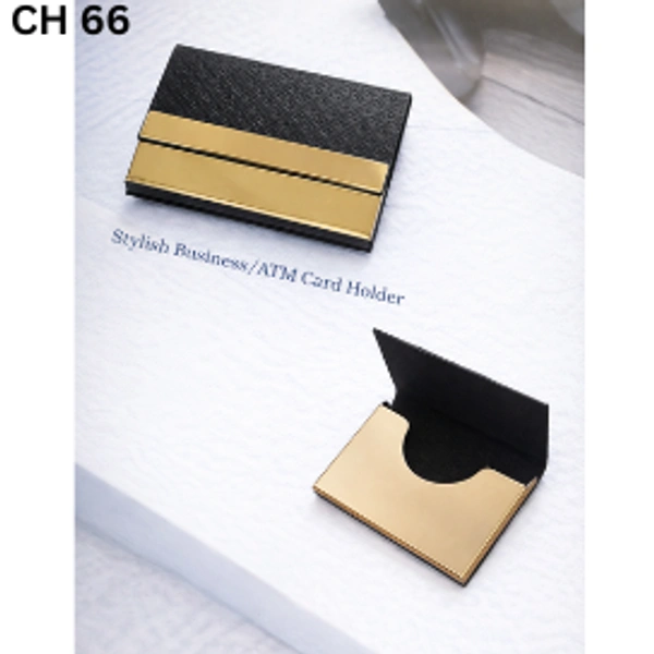CH 66 Black/ Gold ATM Cardholder