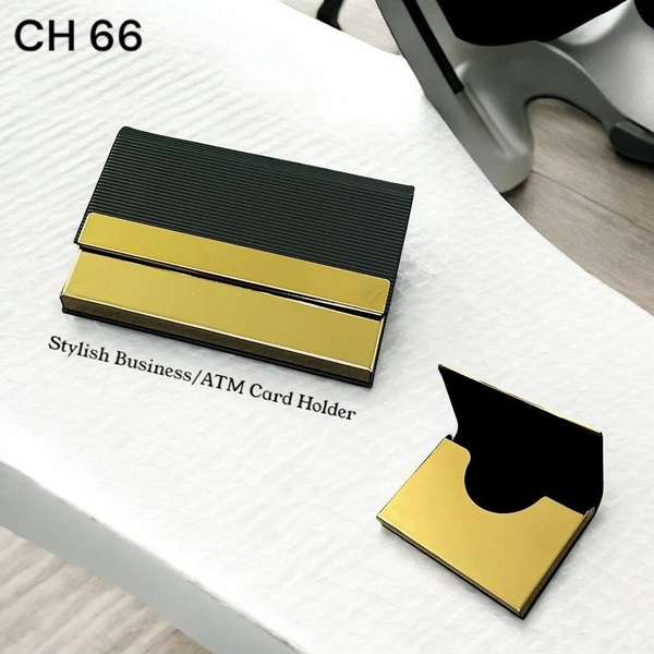 CH 66 Black/ Gold ATM Cardholder