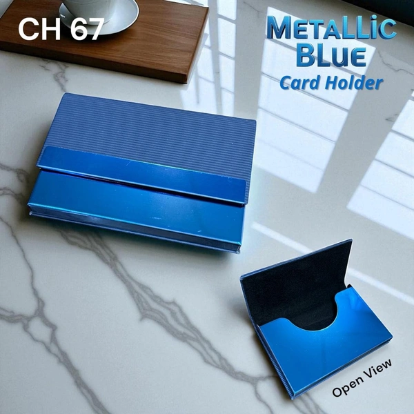 CH 67 Metallic Blue cardholder