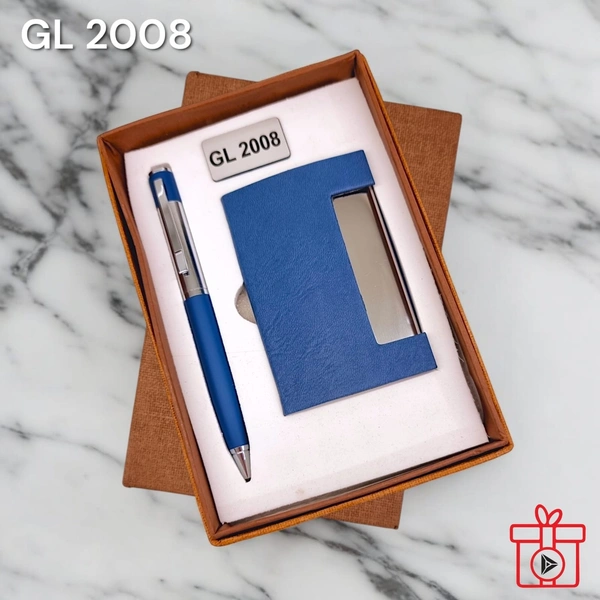 GL 2008 Blue Pen & Card Holder Set