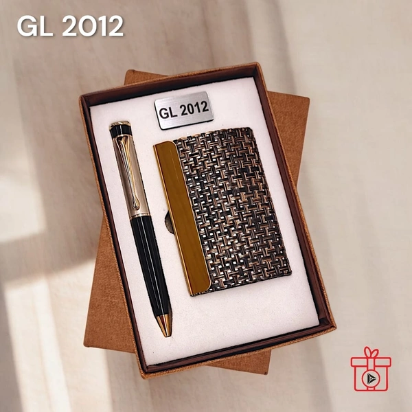 GL 2012 Black Gold Matti Pen & Card Holder Set