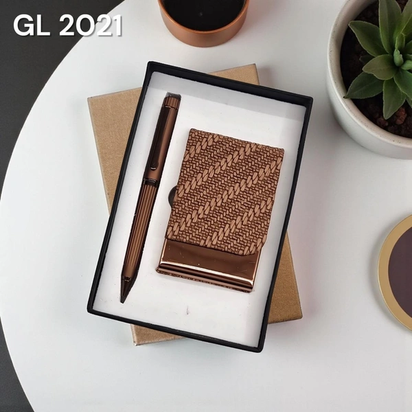 GL 2021 Copper Camel Matti Pen and cardholder set