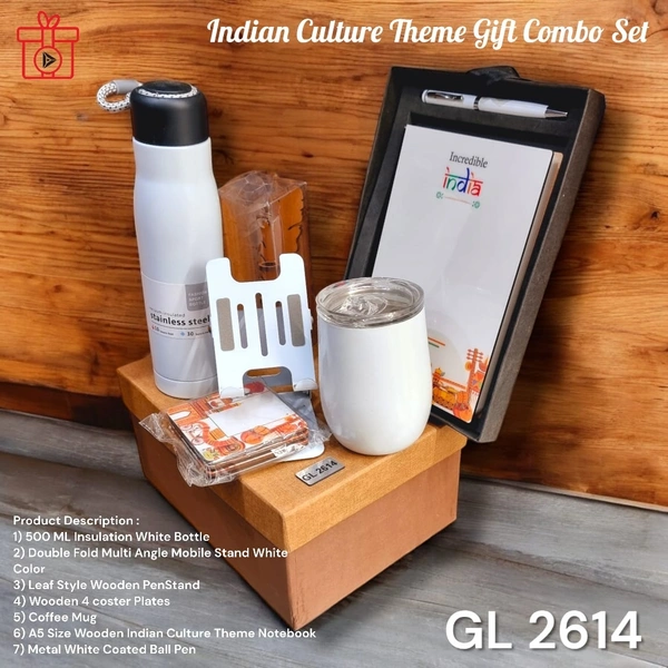 GL 2614 White Indian Theme 7 in 1 Welcome Kit