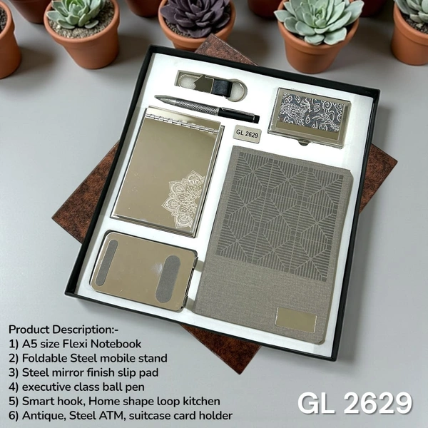 GL 2629 Steel Grey 6 in 1 Designer Welcome Kit Combo Set