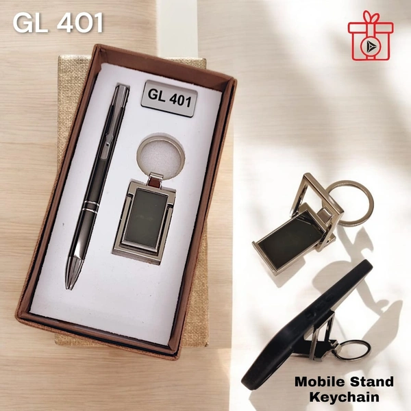 GL 401 GM Pen & Mobile Stand Keychain Set