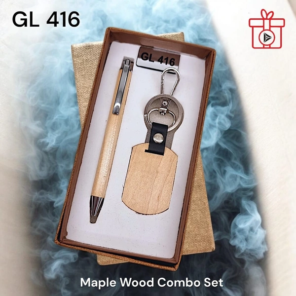 GL 416 Wooden Beach Pen & Keychain Set
