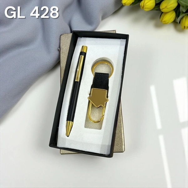 GL 428 black 7 Gold Home Hook Keychain set