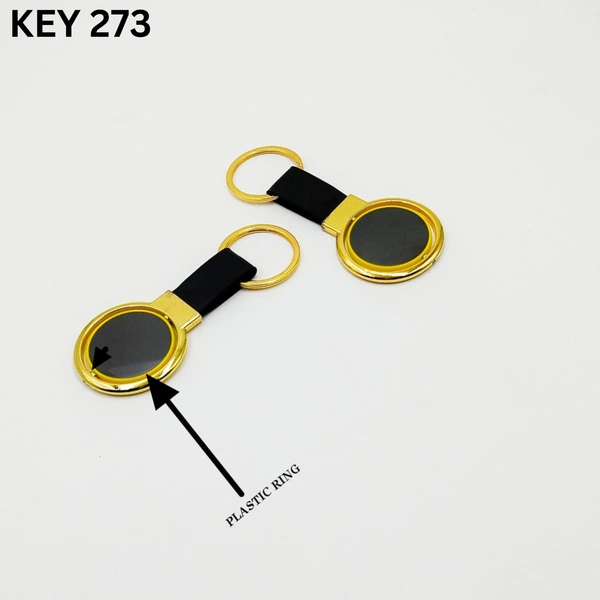 Key 273 Black&Gold Revolving Keychain