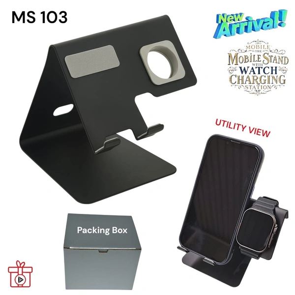 MS 103 Universal Mobile Stand with Smart Watch Stand