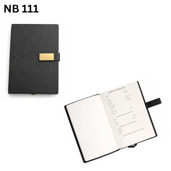 NB 111 Black & gold A5 Notebook
