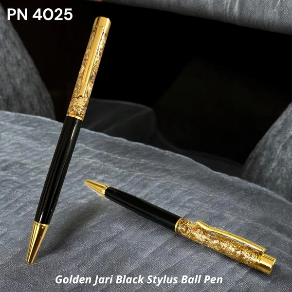 PN 4025 Golden jari black stylus ball pen