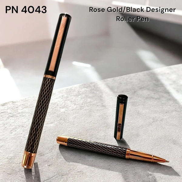 PN 4043 Rose gold / Black designer roller pen
