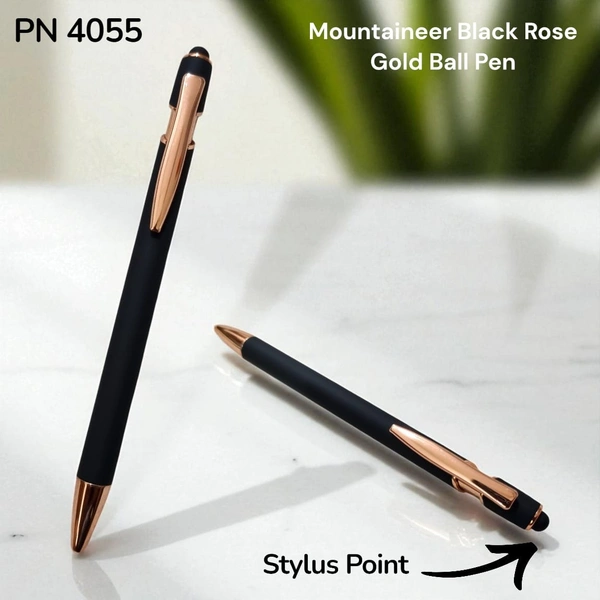 PN 4055 Mountaineer black rose gold ball pen