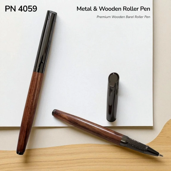 PN 4059 Metal & wooden roller pen