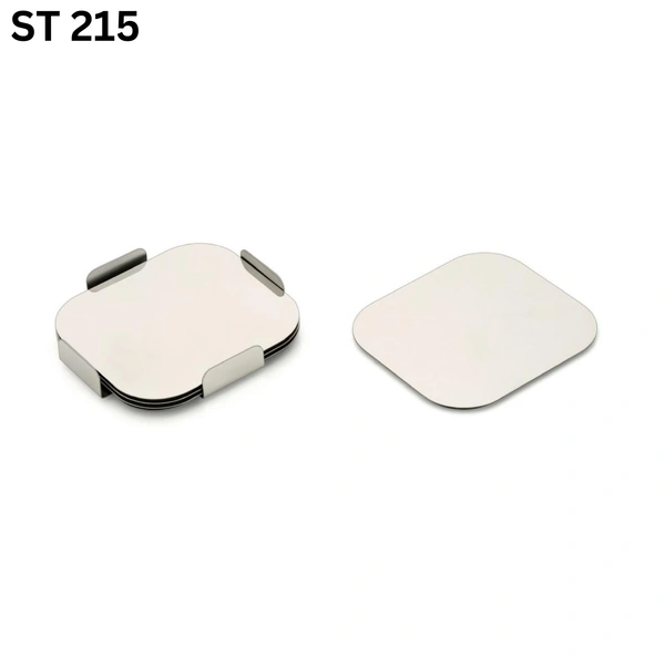 ST 215 Steel mirror finish 4 Plates coaster