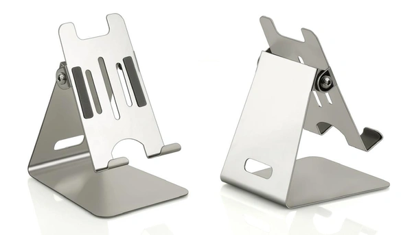 ST 91 New Big Flexy Steel Mirror Finish Multi Angle Mobile Stand