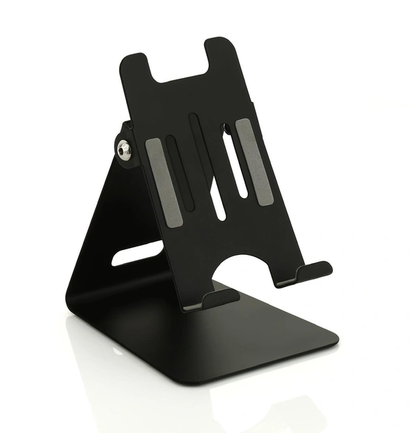 ST 92 New Metal Big Flexy Mat Black Coated Multi Angle Mobile Stand