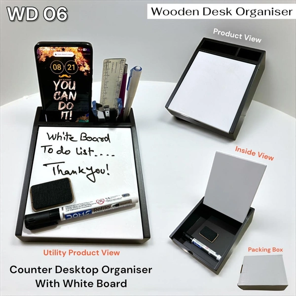 WD-06 Wooden stationery white board stand small size