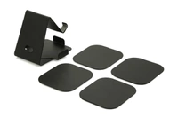 ST 212 Black regular mobile stand with 4 plates coaster