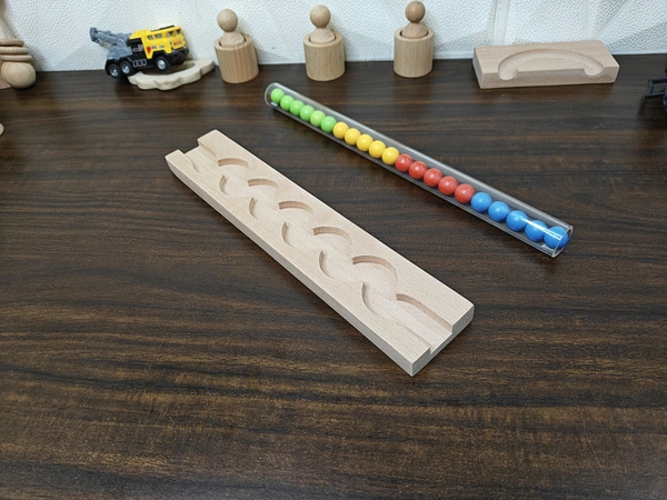 Kancha Marble run track Tik Tik wood quality track toy for kids, wooden gift for kids toy, montessory toy birthday gift - With Pipe full Set