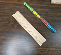 Kancha Marble run track Tik Tik wood quality track toy for kids, wooden gift for kids toy, montessory toy birthday gift - With Pipe full Set