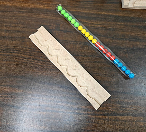 Kancha Marble run track Tik Tik wood quality track toy for kids, wooden gift for kids toy, montessory toy birthday gift - With Pipe full Set